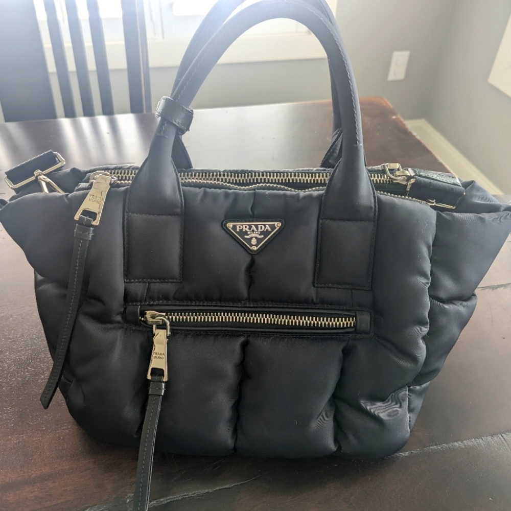 Prada Tessuto Bomber Bag Nero Authentic